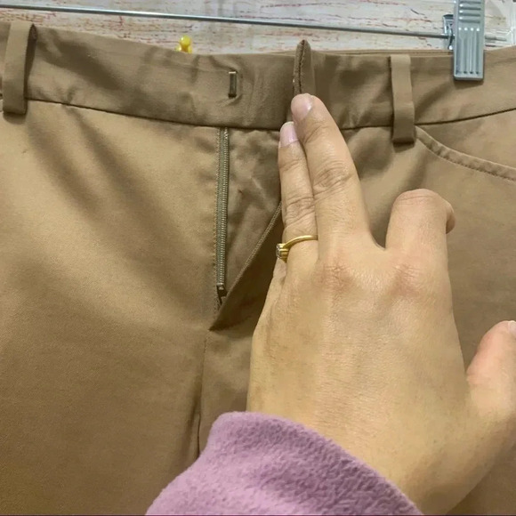 Ralph Lauren Black Label Size 4 Vintage Dress Pants Camel Khaki Cotton Blend - Picture 4 of 12